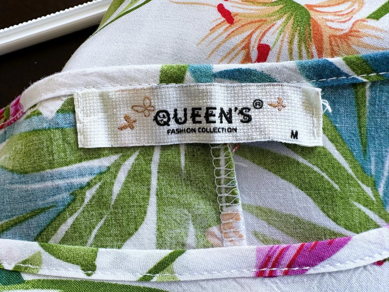 Vestido longo tropical da Queen's – estampa floral colorida – tamanho M – photo 10